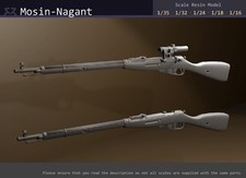 Mosin-Nagant Rifle - 1/35, 1/32, 1/24, 1/18, 1/16 resin model
