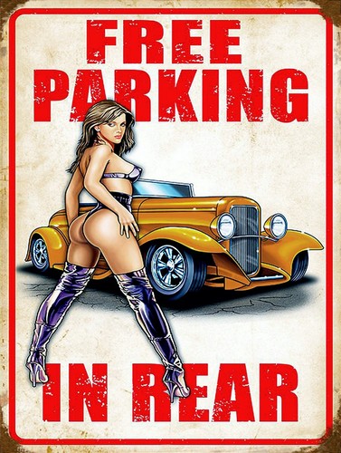 Free parking funny garage pin - parking,