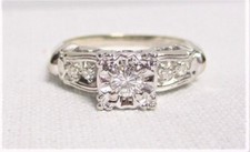 2.00 Ct Round Cut White Treated Diamond Engagement Ring 925 Sterling Silver