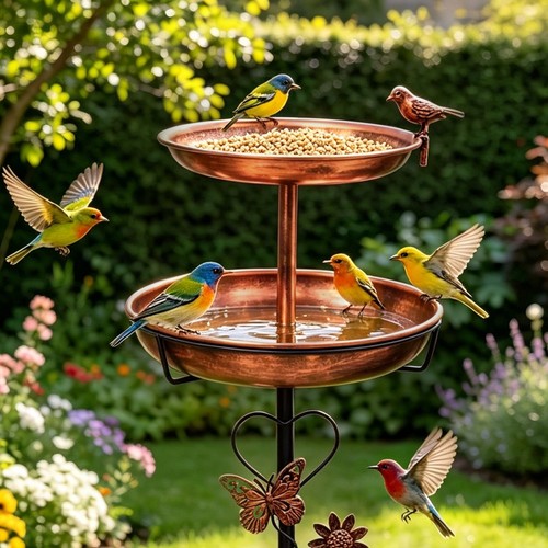 Vintage bird bath 118cm - bath, tall