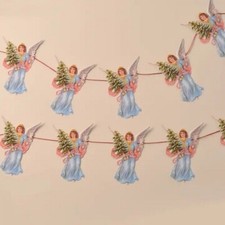Christmas Angel Garland Victorian Style Festive Bunting Hanging Frieze Decor New