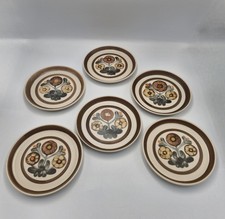 Vintage Langley Denby Mayflower Bread & Butter Plates X 6 60s