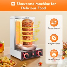 Commercial 3000W Vertical BBQ Shawarma Gyros Machine Rotisserie Grill Tool