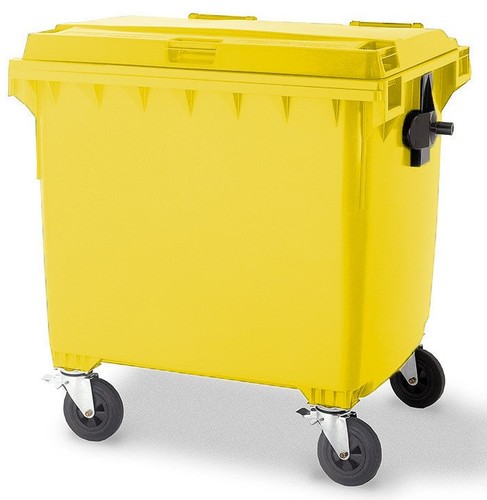1100 litre wheelie bin yellow - wheelie,