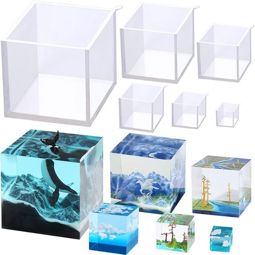1pc square cube resin casting - cube,