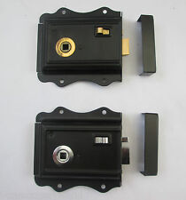 VINTAGE CLASSIC TRADITIONAL STYLE RIM BATHROOM BEDROOM DOOR LOCK LATCH 