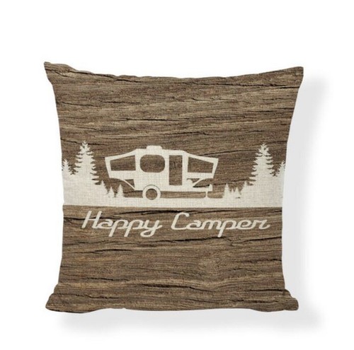 Happy campers cushion cover - happy,