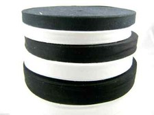 Black & White Cotton Bunting Tape 25mm,19mm,12.5mm x 50 metre rolls