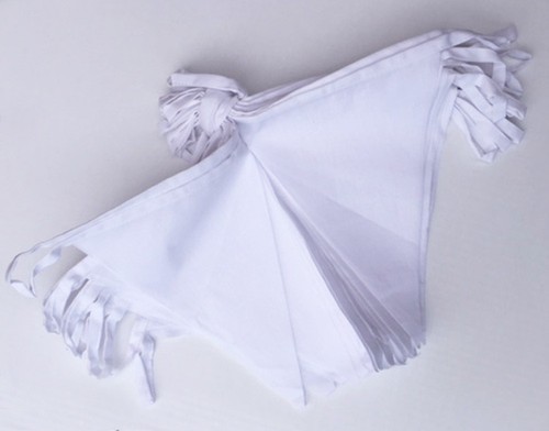 White bunting cotton - bunting,