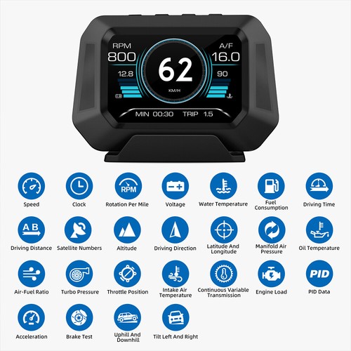 Obd2 gps car - gauge, head