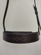LOVELY SOFT LEATHER STICHED HUNTER NOSEBAND - FLAT HUNTER BRIDLE SHOWING