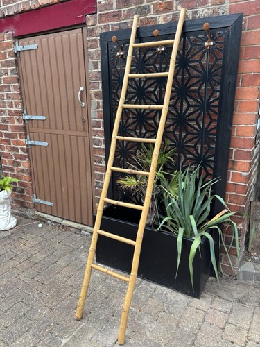 Vintage 7ft bamboo ladder - vintage,