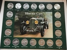 Historic Cars From Shell Coin Collection Complete Set Excellent Clean #R