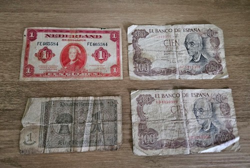 Old foreign notes vintage - old,