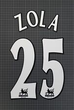 ZOLA #25 1997-2007 Player Size Premier League White Nameset Lextra