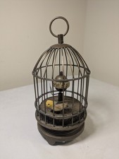 Vintage Mechanical Birdcage Clock Brass Collectable - Untested - Wind Up 