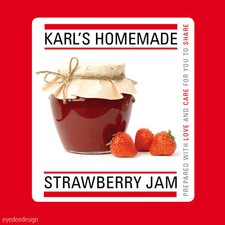 20 gloss PERSONALISED Jam Jar Stickers Labels Homemade Christmas Preserve - 1193