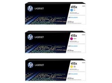 Genuine HP 415X 3 Colour Set Toner LaserJet Pro M454 MFP 479 480 Enterprise