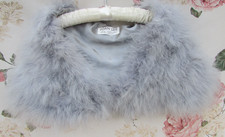 Grey FEATHER Bridal Wrap Shawl