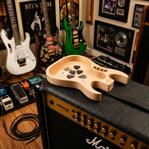 Maple guitar valet tray - guitar,