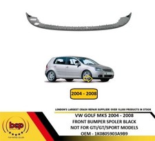 VW GOLF MK5 2004 – 2008 FRONT BUMPER LOWER SPOILER BLACK NOT GTI GT SPORT OR R 
