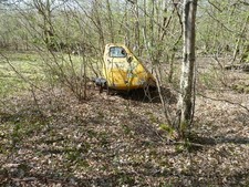 Photo A3 Abandoned Reliant Ant Heathfield/TQ5821 In the corner of Quarr c2012
