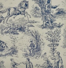 ASHLEY WILDE FABRIC, WEDGEWOOD TOILE, COTTON - 8.5 METRES