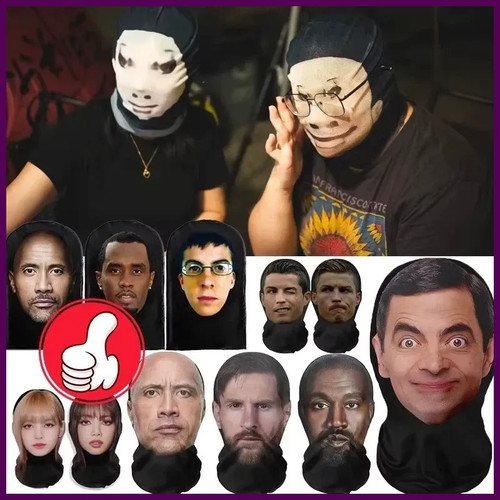 Realistic face mask cosplay - face,