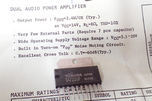Ta7230p toshiba dual - ,