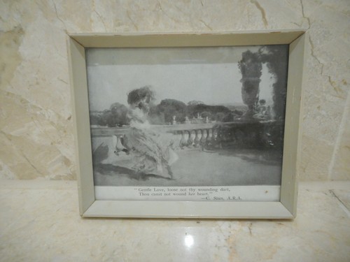 Antique black white print - black,