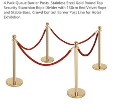 4 Pack Queue Barrier Posts