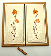 Kilian Craft Vintage Ceramic Cheese Board with Slicing Wire Flower Design J1720