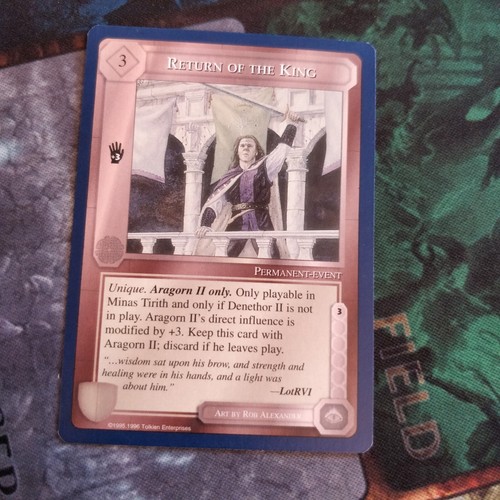 Middle earth ccg - ccg, return