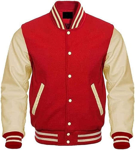 Red wool real - wool, leather