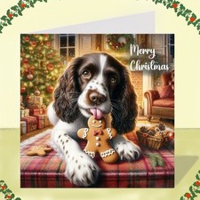 Springer Spaniel Dog Christmas Card