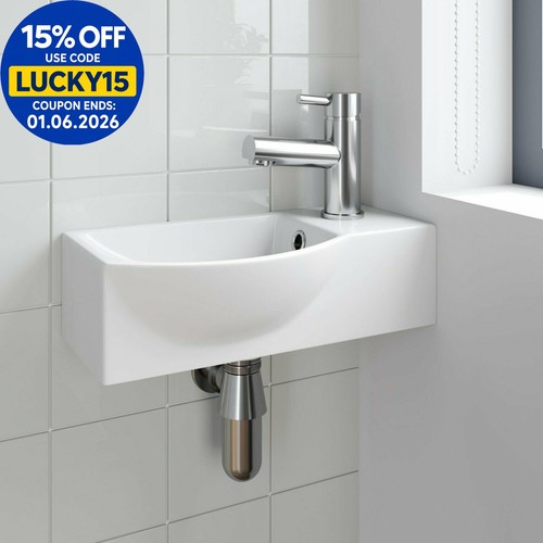 Cloakroom wall hung basin - cloakroom,