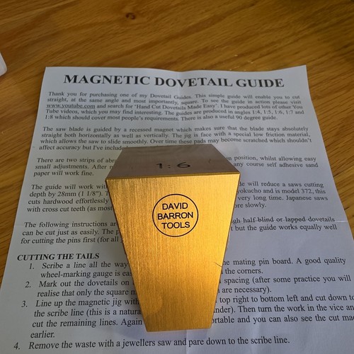 Magnetic dovetail saw - 1:6,