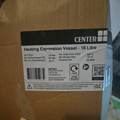 Heating expansion vessel - heating,