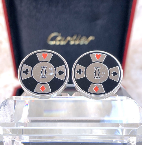 Cartier cufflinks rare playing - cufflinks,