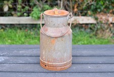 Vintage old steel milk churn