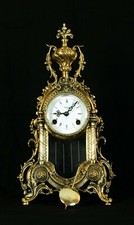 Brass Mantle Clock, Antique