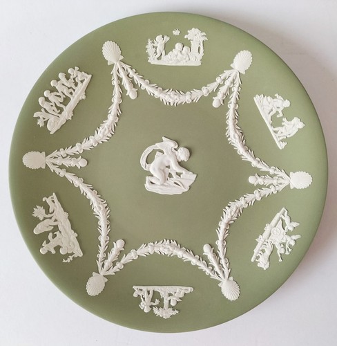 Wedgwood jasperware green - jasperware, cake