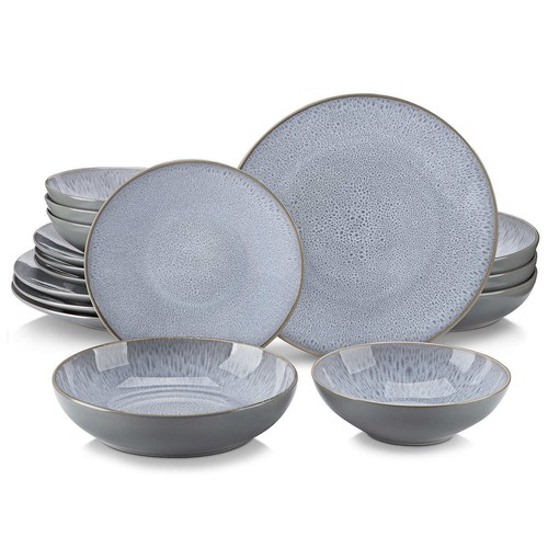 Tableware set stoneware grey - set,