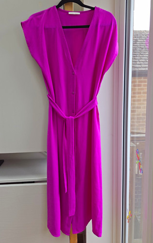Zara pink shirt dress neck - zara,