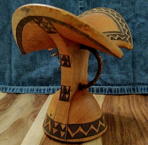 African headrest seat carved - headrest,