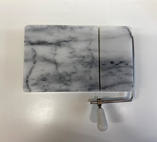 Retro white grey marble cheese