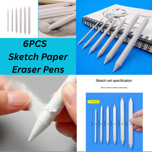 6pcs paper tortillon stump - 6pcs,