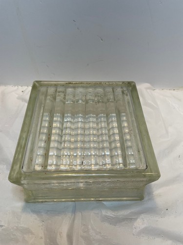 Vintage glass block x - vintage,