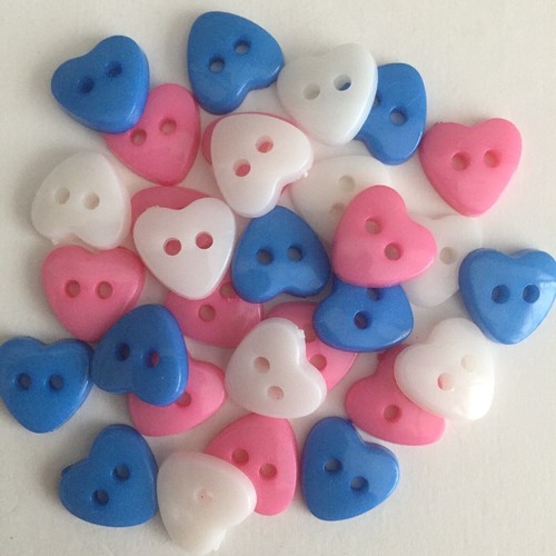 Heart buttons 12mm pack - , of