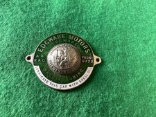 Edgware Motors,Special Tuning Suppliers Badge MG ,Austin Healey, Mini- J R Gaunt